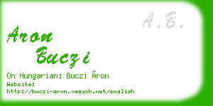 aron buczi business card