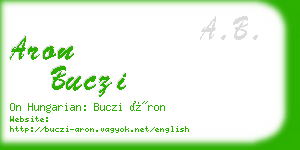 aron buczi business card